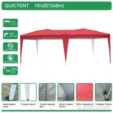 Quictent 10x20 ft Pop Up Canopy Party tent Camping tent Beach Gazebo Heavy duty Height Adjustable Waterproof No Sidewalls Green